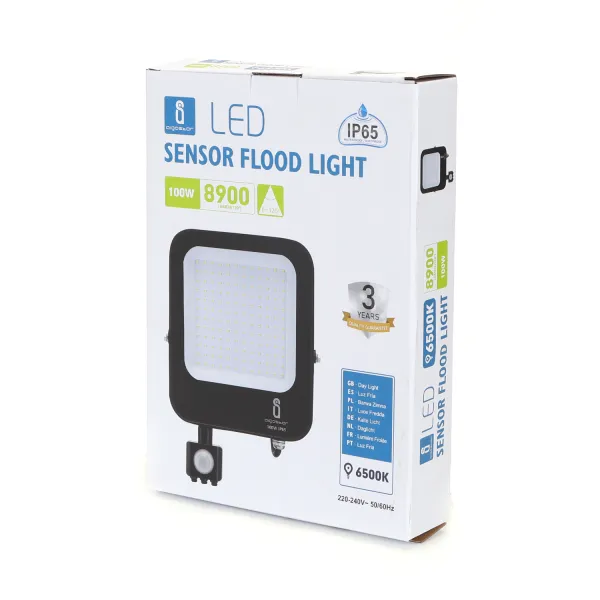 PROJECTEUR AIGOSTAR 100W SMD CORPS NOIR (8900lm)