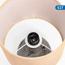 VT-7712 DESIGNER TABLE LAMP WITH IVORY LAMP SHADE-SQUARE,BLACK BASE+SWITCH E27 HOLDER-WHITE+BLACK