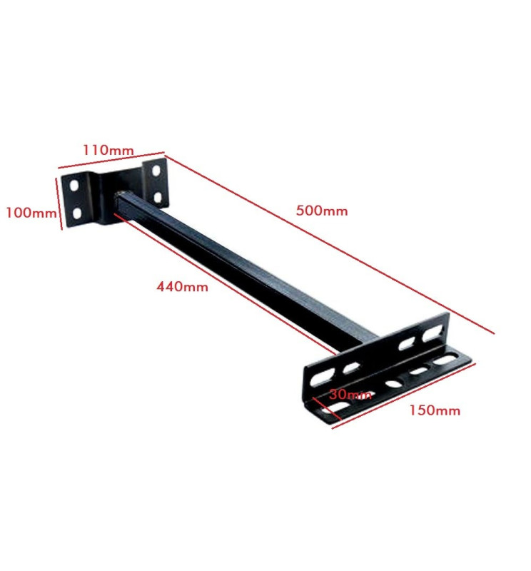 Support De Projecteur Noir LED 50cm Pour Façade