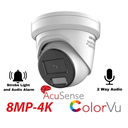 HIKVISION Camera Kit Acusense - Smart Hybrid Light with ColorVu Serie -  2x IP Camera Turret 4k-8MP Active strobe light and audio alarm -NVR Acusense NXI Series 8xChannel With POE - Hard Disk 4Tb Extensible To Max 8x IP Camera 
