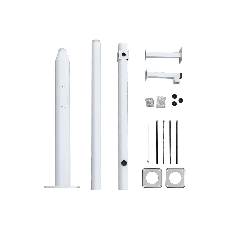 Mât tronconique 3.5M-STAINLESS-W - Ensemble mât pour caméra 3,5 m Blanc