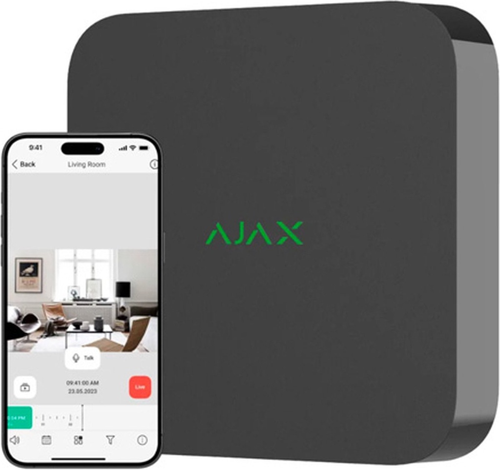 Ajax NVR 8 canaux 4K UHD IP ONVIF® Enregistreur pour caméras de vidéosurveillance - Baseline