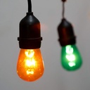 AV-713-10 Waterproof String Light  10m + 3m Extra + Pack 15 Pcs Decorative Bulbs S14-E27-2W 2700K