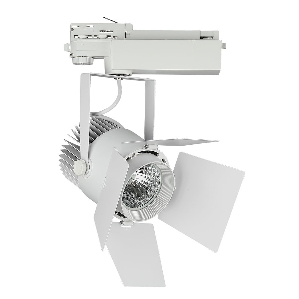 Projecteur LED sur rail VT-433 33 W avec puce Samsung, garantie 5 ans, corps blanc