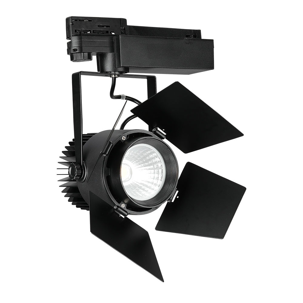 Projecteur LED sur rail VT-433 33 W avec puce Samsung, garantie 5 ans, corps noir