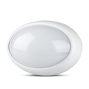 Plafonnier ovale IP54 VT-8014 8 W, corps blanc - Blanc froid 6 400 K
