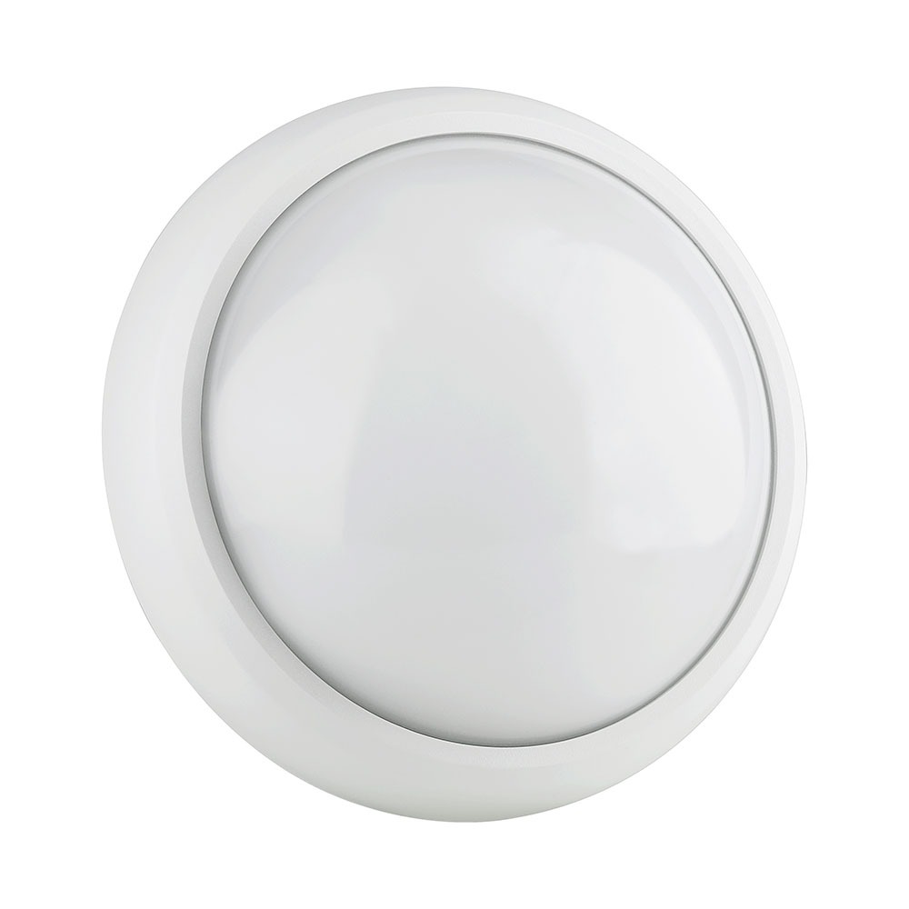 VT-8015 12W VOLLEDIG RONDE IP54 KOEPELVERLICHTING WITTE BEHUIZING
