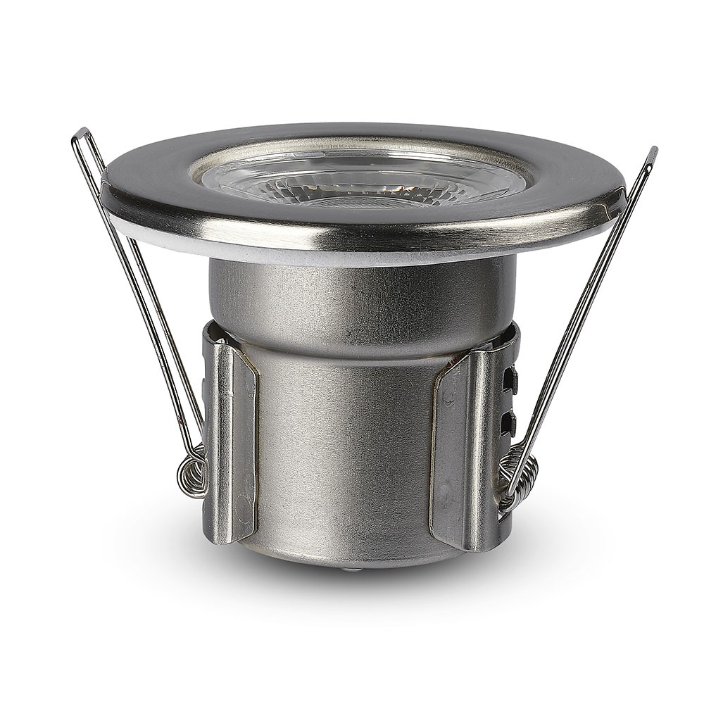 V-TAC VT-885 W Spot LED encastré nickel 5 W blanc neutre 4000 K résistance au feu IP65 dimmable