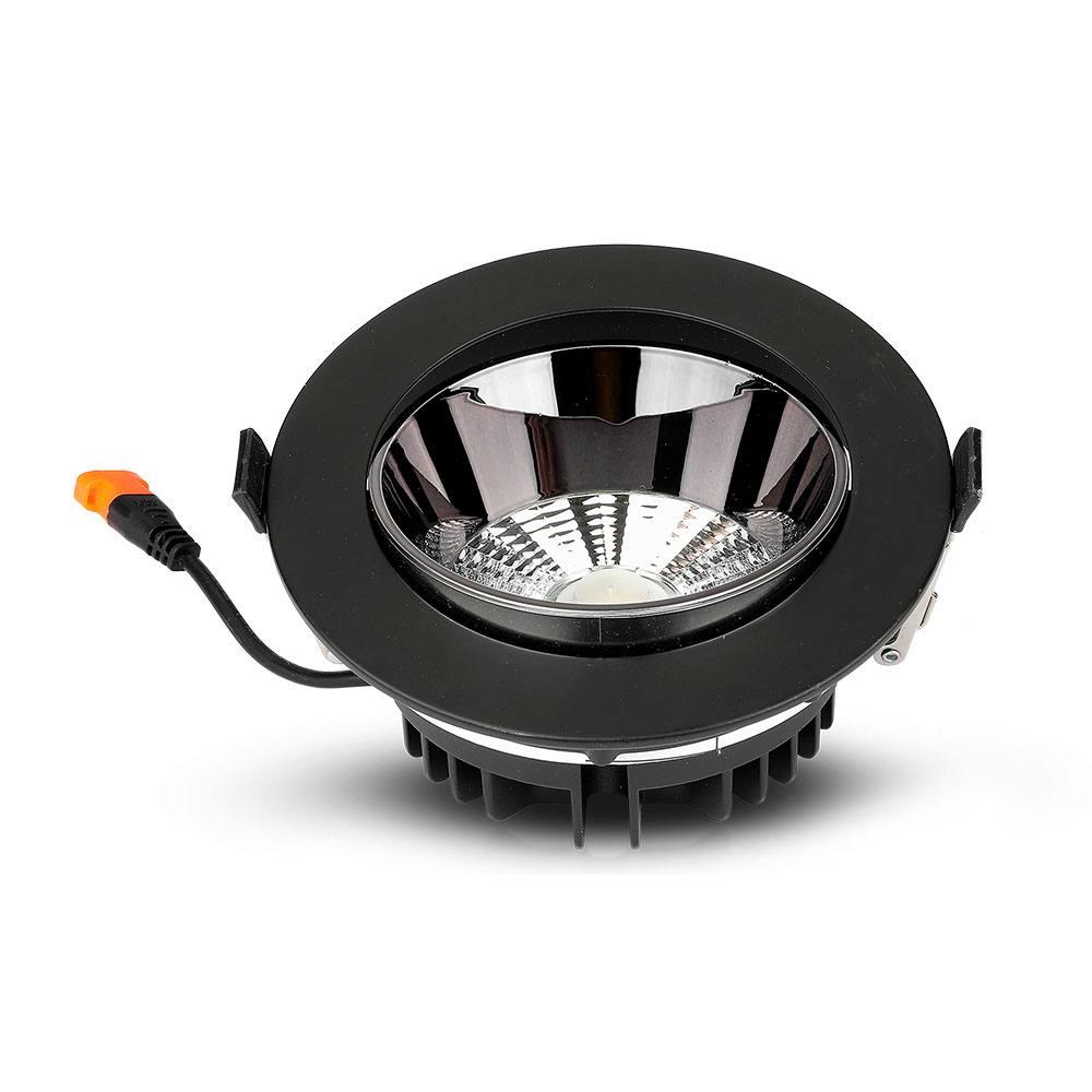 Downlight LED COB VT-2-13 10 W avec puce Samsung et boîtier noir