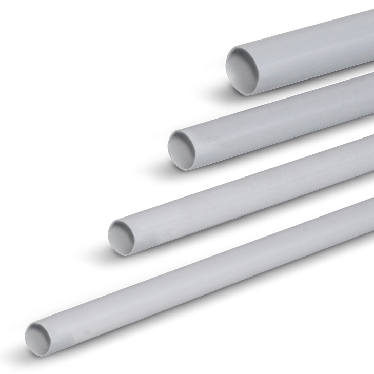 Ø 20 - 3m CONDUIT RIGIDE PVC nu GRIS CLAIR