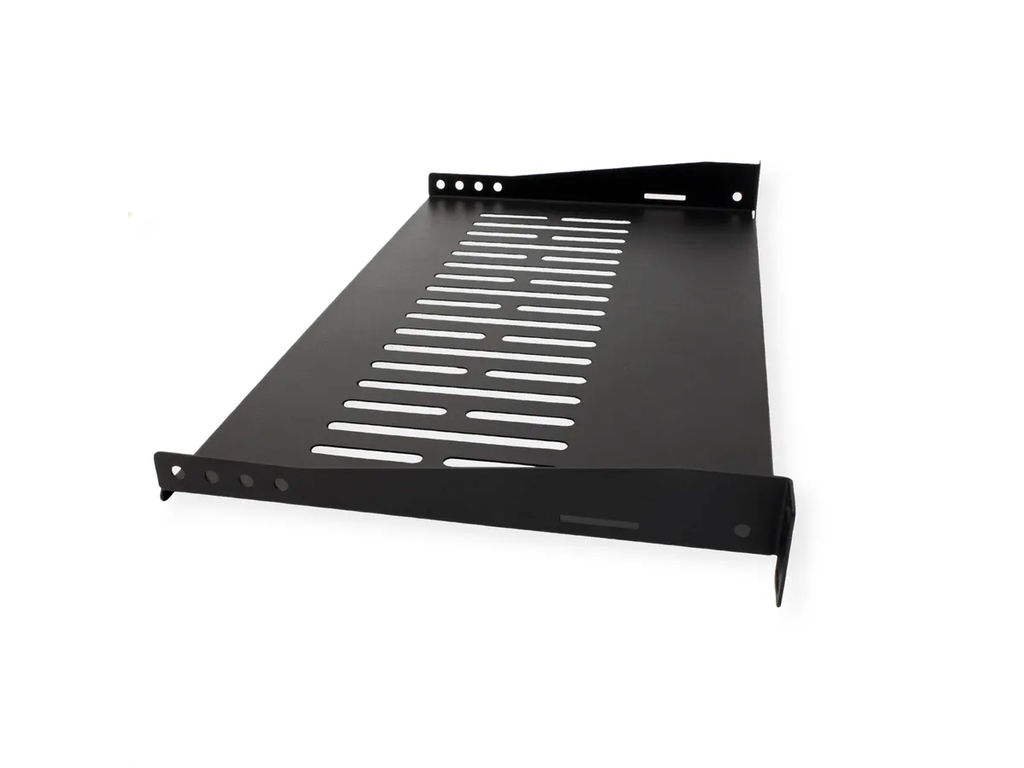 Roline 19"-vaste plank, 250 mm, max. 10 kg, 1U, zwart