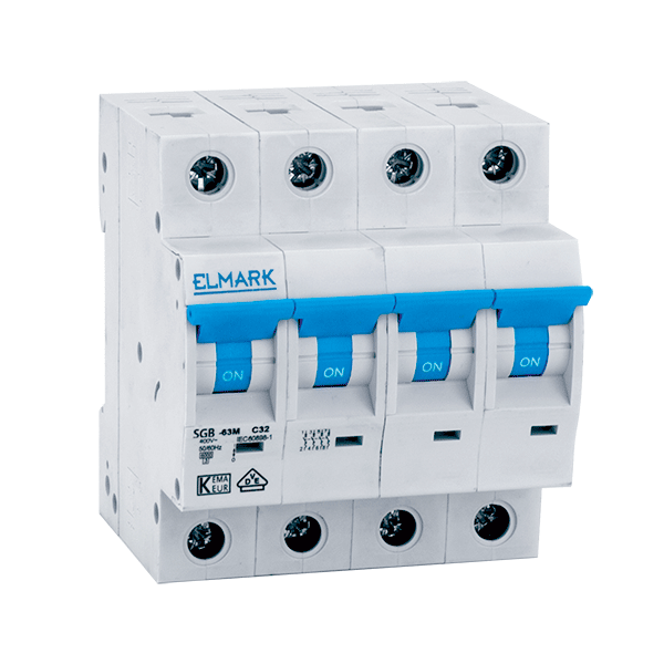 DISJONCTEUR MINIATURE C64N 10A 4P 6kA COURBE C