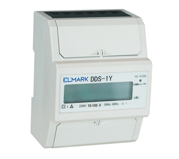 COMPTEUR KWH POUR RAIL DIN DDS-1Y-100 10/100 230 UN TARIF