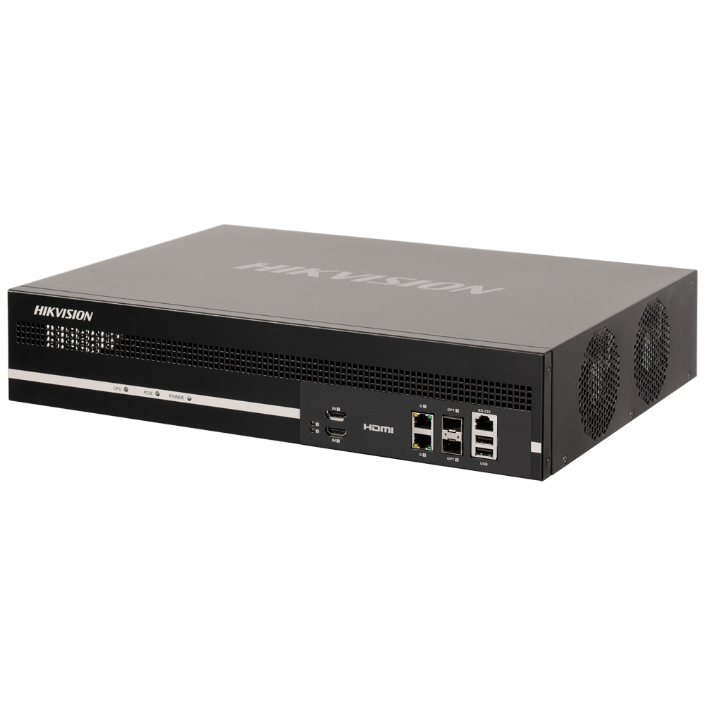 Décodeur Hikvision DS-6916UDI 16 ports HDMI/8 ports BNC, entrée : VGA/DVI/RJ45, 128 canaux 1080p, 36 divisions