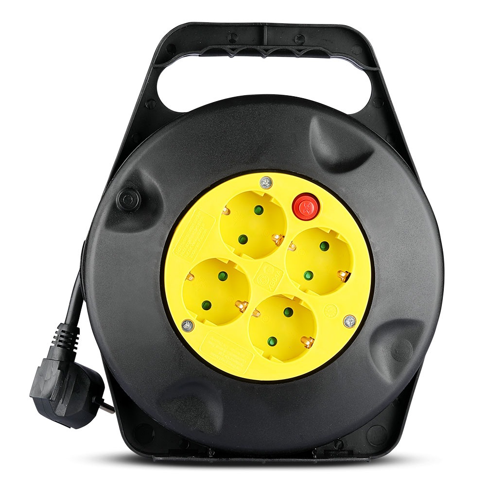 Enrouleur de câble VT-6010 FR/BE (3G1,5MM2X10M) SAC EN POLYÉTHYLÈNE AVEC ÉTIQUETTE