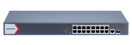 Commutateur PoE intelligent Gigabit 16 ports HIKVISION DS-3E1518P-EI - Budget PoE total 230 W