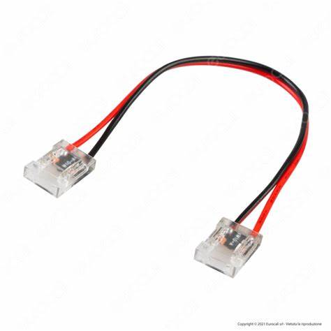 CONNECTOR VOOR LED COB-STRIP 10MM-DUBBELE KOP
