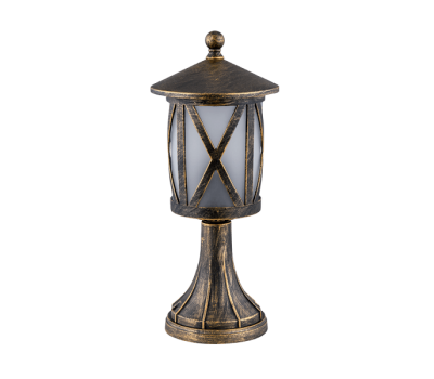 ELMARK 96104MF/AB - PIED DE LANTERNE ERIK 104 1XE27 LAITON ANTIQUE H370