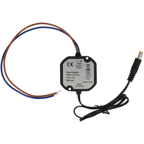 Mini alimentation DC1202 12 V / 2 A 61 x 59 x 30 mm stabilisée IP67