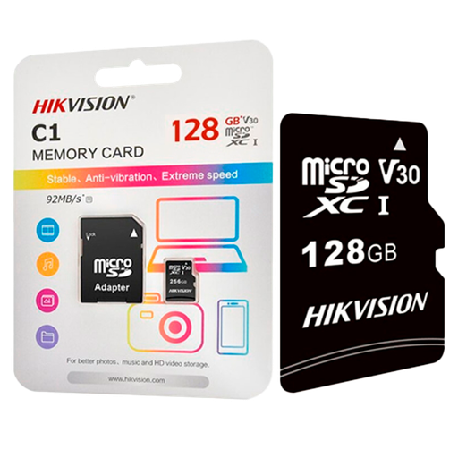 Hikvision HS-TF-C1STD-128G 128 Go microSDXC Classe C10 pour la vidéosurveillance