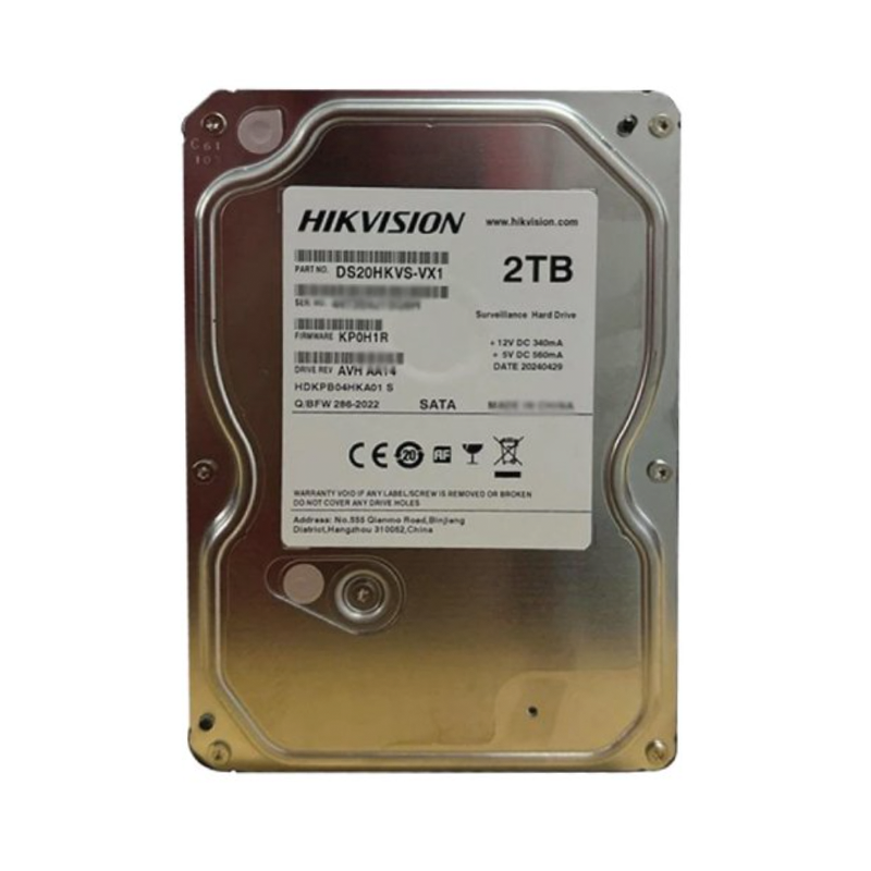 Hikvision DS20HKVS-VX1 2TB 5400RPM 64M SATA3.0 Surveillance Hard Disk
