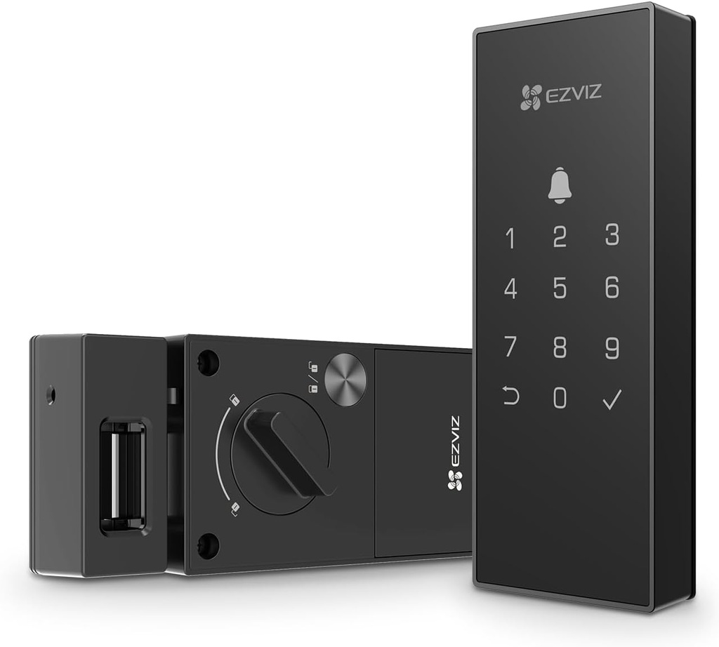 EZVIZ ‎CS-DL03(WP) Smart Door Lock with Built-in Bluetooth and Wi-Fi - Surface Mount Up to 50 Passwords