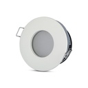 DOUILLE AIGOSTAR CS18 GU10 ROND BLANC IP44 - Ø75 mm - 84 mm x 38 mm