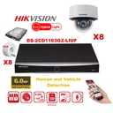 Kit caméra HIKVISION Smart Hybrid G2 Series 8x IP Camera Dome 6MP - NVR 8xChannel - Disque dur 4 To