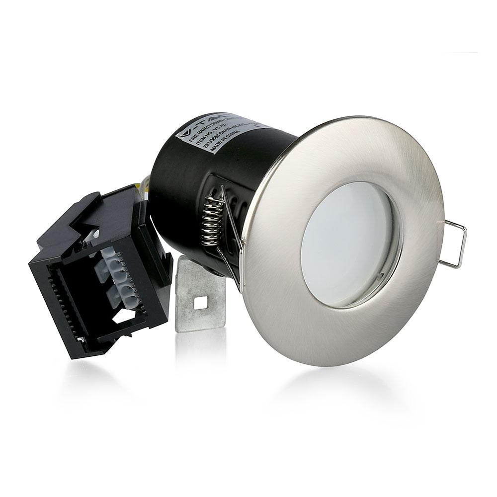 VT-702 GU10 DOUCHE BRANDWERENDE DOWNLIGHT ARMATUUR IP65-CHROOM