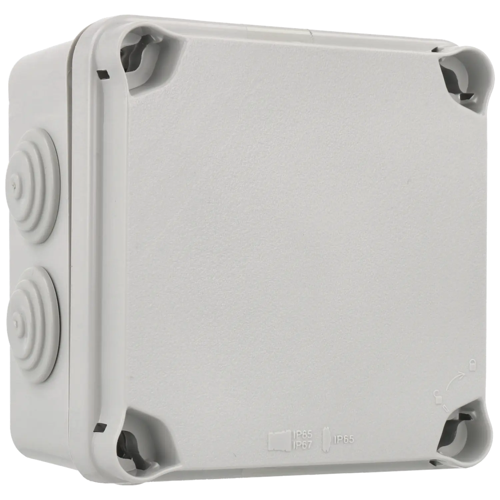 Waterproof square junction box (dimensions: 121 x 121 x 68 mm) IP44