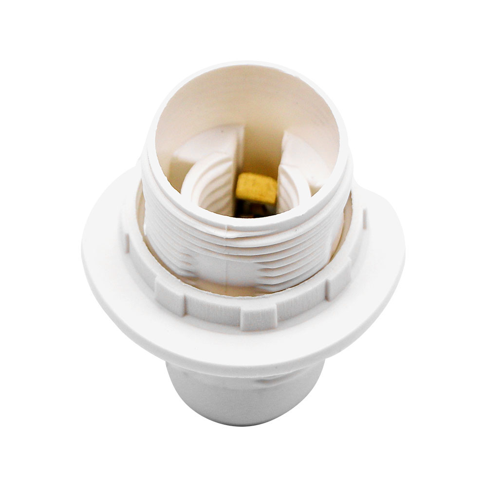 E14 LAMPHOUDER (POLYBAG+KAART) - WIT MET ZONNESCHERM