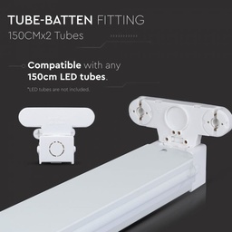 [6057] VT-15021 LED-BUISFITTINGEN 150CM x 2 LATFITTING IP20 (* Minimaal 6 stuks per bestelling)