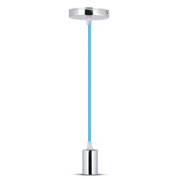 [3783] VT-7338 CHROME METAL CUP PENDANT LIGHT-BLUE