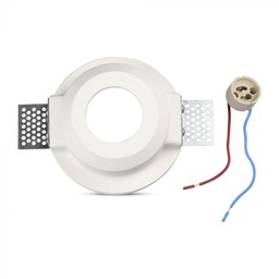 [3692] VT-801 RACCORD EN PLÂTRE GU10 AVEC VERRE DÉPOLI - ROND