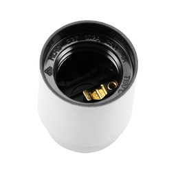 [8752] DOUILLE E27 BACKELITE (POLYBAG + CARTE) - BLANC