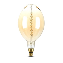 [7463] VT-2168D 8W BF180 LED AMBER DUBBELE FILAMENTLAMP E27 DIMBAAR Kleurcode 2000K - Warm Wit