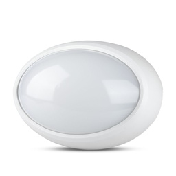 [1265] VT-8014 8W FULL OVAL IP54 DOME LIGHTS  WHITE BODY - 6400K Cold White