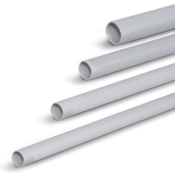 [TTH20] Ø 20 - 3m Blanke PVC STIJVE BUIS LICHTGRIJS