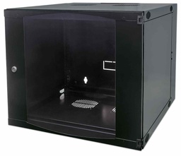 [713887] 19" Wallmount Cabinet, 15U, Flatpack 725 (h) x 540 (w) x 600 (d) mm , Black Double Section 