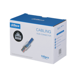 [RJ45-PFM976(100)] Dahua PFM976-631-PT UTP CAT6  Pass Through RJ45 Connector Pack 100Pcs