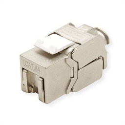 [26.11.0392] ROLINE Keystone Jack, Cat.6A (Class EA), RJ-45, UTP, tool-free, SLIM and SHORT, white