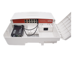 [WI-PS210G-O] Wi-Tek WI-PS210G-O Outdoor PoE-switch waterdicht IP67 - (6FE+2GE) POE+ +2GE+1SFP (120W) - LR POE CCTV-modus tot 250 m