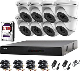 [TVIKIT2MP-8T] HIKVISION Ensemble DVR Turbo-HD 2MP-1080p 8 canaux - 8 caméras tourelle 2MP intérieur/extérieur 1 To HDD - P2P VUE À DISTANCE
