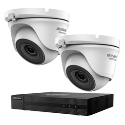 [TVIKIT4M-T2] Kit Hikvision 4 MP HDTVI Full HD DVR 4 canaux H.265 + 2 caméras tourelle 4 MP 2,8 mm IR20 m - Disque dur 1 To préinstallé