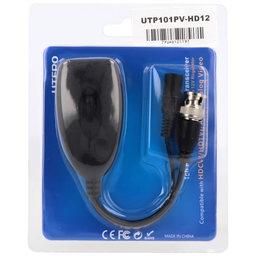 [UTP101PV-HD12] UTEPO Video balun met voeding Voedingsingang DC12-15V