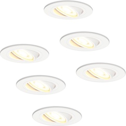 VT-782 Blanc Lot de 6 spots encastrables LED dimmables gu10 6Watt inclinables