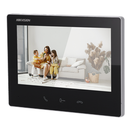[DS-KH7300EY-WTE2(BK)] Hikvision DS-KH7300EY-WTE2(BK) Video-deurintercommonitor 7" TFT-scherm 2 HD-draden, WiFi Zwarte kleur
