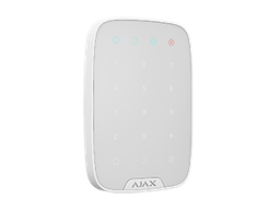 [38253.83.WH1] Ajax KeyPad Plus, Clavier tactile sans fil avec lecteur RFID, Blanc, Battery: 4xAA batteries, Dimensions 165x113x20mm