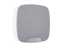 [38111.11.WH1] Ajax HomeSiren, Draadloze binnensirene, wit, Geluidsvolume instelbaar, 81-105 dB op 1 m afstand, 2x CR123A batterijen