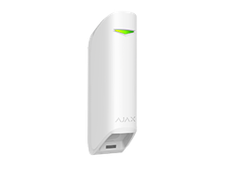 [38195.36.WH1] Ajax MotionProtect Curtain, narrow beam indoor motion detector, white. 2x PIR detection up to 15m. Installation height: 2,4m, Battery: CR123A.